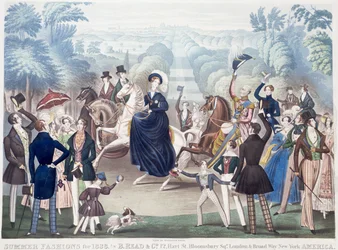 Sommermode für 1838, Ansicht im Windsor Park von B. Read und Co.